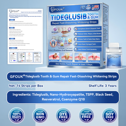 Smile instantly 🦷 GFOUK®⭐⭐ 𝑇𝑖𝑑𝑒𝑔𝑙𝑢𝑠𝑖𝑏 𝑇𝑜𝑜𝑡ℎ & 𝐺𝑢𝑚 𝑅𝑒𝑝𝑎𝑖𝑟 𝐹𝑎𝑠𝑡-𝐷𝑖𝑠𝑠𝑜𝑙𝑣𝑖𝑛𝑔 𝑊ℎ𝑖𝑡𝑒𝑛𝑖𝑛𝑔 𝑆𝑡𝑟𝑖𝑝𝑠  (𝟓-𝐢𝐧-𝟏 💎 𝐑𝐞𝐛𝐮𝐢𝐥𝐝 𝐄𝐧𝐚𝐦𝐞𝐥 & 𝐃𝐞𝐧𝐭𝐢𝐧 • 𝐒𝐭𝐫𝐞𝐧𝐠𝐭𝐡𝐞𝐧 𝐆𝐮𝐦𝐬 • 𝐄𝐫𝐚𝐝𝐢𝐜𝐚𝐭𝐞 𝐓𝐚𝐫𝐭𝐚𝐫 & 𝐎𝐝𝐨𝐫 • 𝐖𝐡𝐢𝐭𝐞𝐧𝐢𝐧𝐠 • 𝐒𝐭𝐨𝐩 𝐓𝐨𝐨𝐭𝐡 𝐒𝐞𝐧𝐬𝐢𝐭𝐢𝐯𝐢𝐭𝐲)