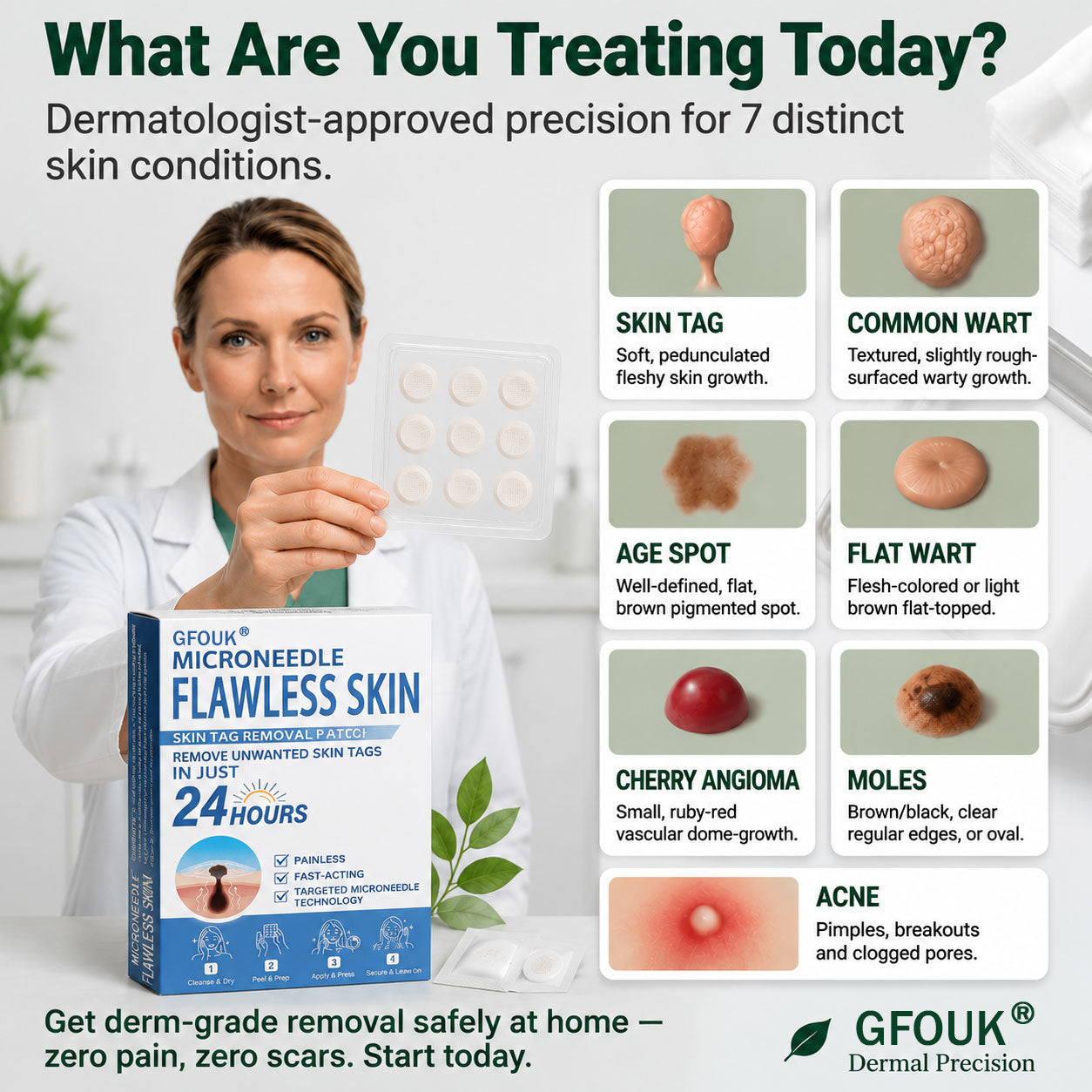 👩‍⚕️ 𝐎𝐟𝐟𝐢𝐜𝐢𝐚𝐥 𝐒𝐭𝐨𝐫𝐞 | GFOUK® 🌿 𝐁𝐨𝐭𝐚𝐧𝐢𝐜𝐚𝐥 𝐌𝐢𝐜𝐫𝐨𝐧𝐞𝐞𝐝𝐥𝐞 𝐇𝐲𝐝𝐫𝐨𝐜𝐨𝐥𝐥𝐨𝐢𝐝 𝐏𝐚𝐭𝐜𝐡 (𝐅𝐨𝐫 𝐒𝐤𝐢𝐧 𝐓𝐚𝐠𝐬, 𝐒𝐦𝐚𝐥𝐥 𝐒𝐤𝐢𝐧 𝐆𝐫𝐨𝐰𝐭𝐡𝐬, 𝐖𝐚𝐫𝐭𝐬, 𝐌𝐨𝐥𝐞𝐬, 𝐀𝐠𝐞 𝐒𝐩𝐨𝐭𝐬 & 𝐏𝐢𝐠𝐦𝐞𝐧𝐭𝐚𝐭𝐢𝐨𝐧 𝐂𝐨𝐧𝐜𝐞𝐫𝐧𝐬)