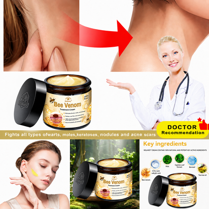🥇👨‍⚕️Rolimey® Bee Venom Skin Treatment Cream - (Helping with acne, wart, rosacea, psoriasis, age spots, eczema, and reducing the appearance of stretch marks)