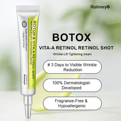 🧑‍⚕️ Rolimey® Botox-Like Peptides + Vita-A Retinol Shot – Wrinkle-Lift Tightening Cream - Last Day Promotion 50% OFF
