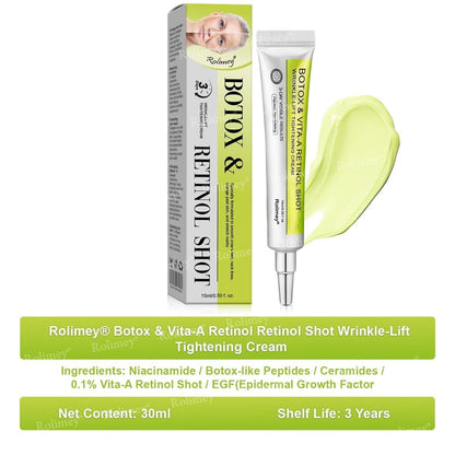 🧑‍⚕️ Rolimey® Botox-Like Peptides + Vita-A Retinol Shot – Wrinkle-Lift Tightening Cream - Last Day Promotion 50% OFF