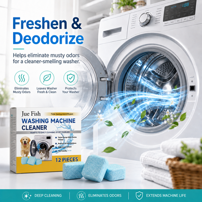 🔥Last Day 50% OFF🔥- 🐕 Pet-Friendly Washing Machine Cleaner Tablets – Deep Clean, Deodorize & Remove Hidden Buildup