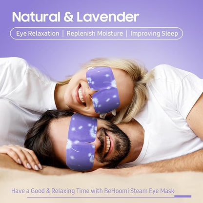 20 Packs Steam Eye Mask, Heated Eye Mask Warm Compress for Eyes, Disposable Self Heating Steam Mask for Home, Sleep, Spa, Travel Essentials & Relaxation Gifts for Women (Lavender)