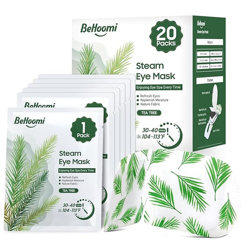 20 Packs Steam Eye Mask, Heated Eye Mask Warm Compress for Eyes, Disposable Self Heating Steam Mask for Home, Sleep, Spa, Travel Essentials & Relaxation Gifts for Women (Lavender)