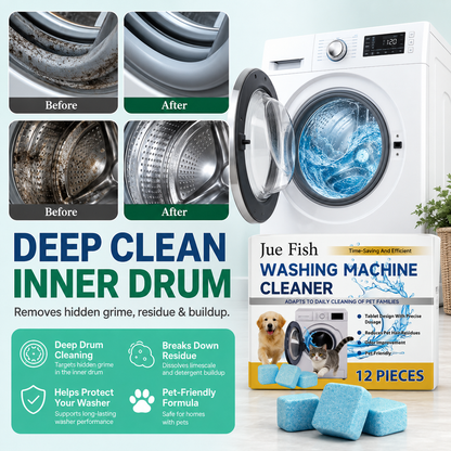 🔥Last Day 50% OFF🔥- 🐕 Pet-Friendly Washing Machine Cleaner Tablets – Deep Clean, Deodorize & Remove Hidden Buildup