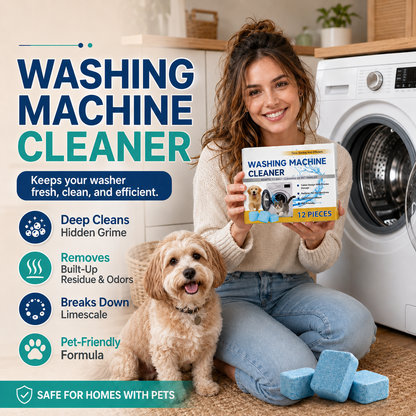 🔥Last Day 50% OFF🔥- 🐕 Pet-Friendly Washing Machine Cleaner Tablets – Deep Clean, Deodorize & Remove Hidden Buildup